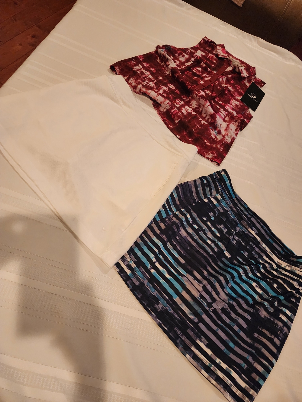 Three-Skirt Lot with Burgundy Tie-Dye Top